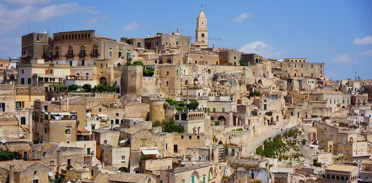 Felsenstadt Matera in der Region Basilicata in Italien