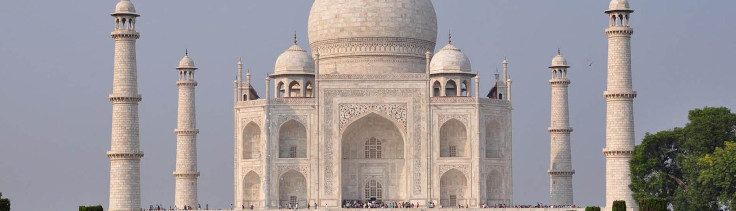 Bllick auf das Taj Mahal in Indien