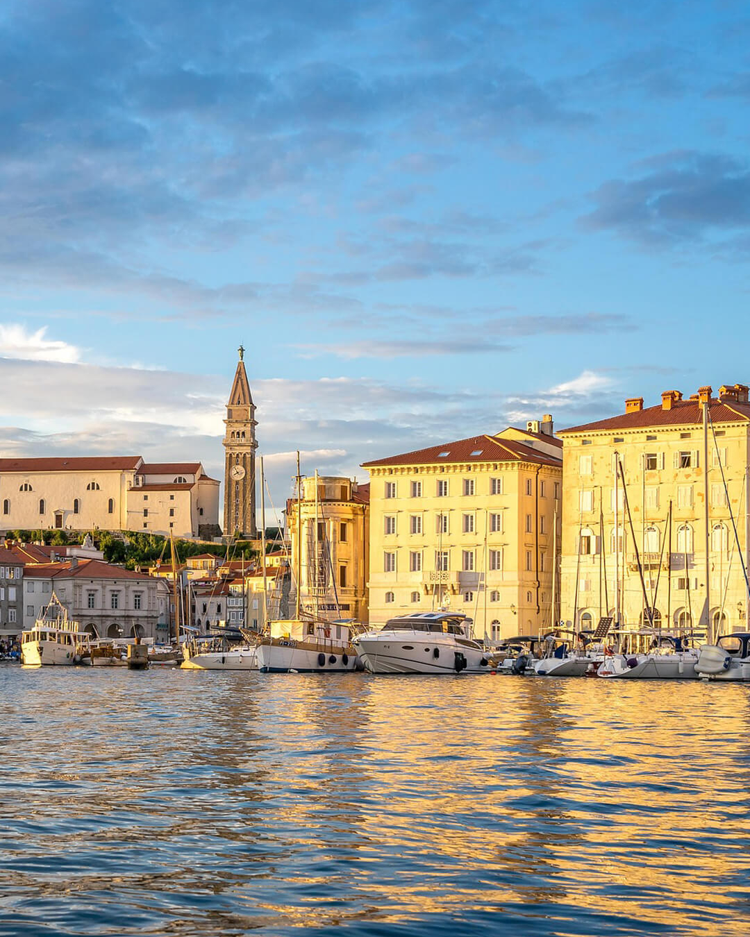 Blick auf den Hafen von Piran Slowenien buchbar bei Olivers Touristik World
