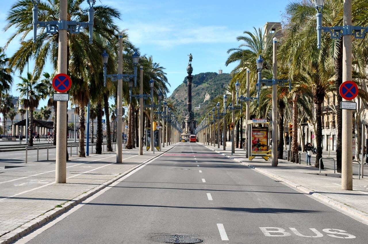 Strandpromenade von Barcelona Spanien