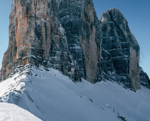 Winter im Skigebiet Drei Zinnen in den Dolomiten in Italien buchbar bei Olivers Touristik World