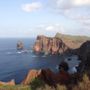 Blick auf die Felsenküste der Insel Madeiras in Portugal