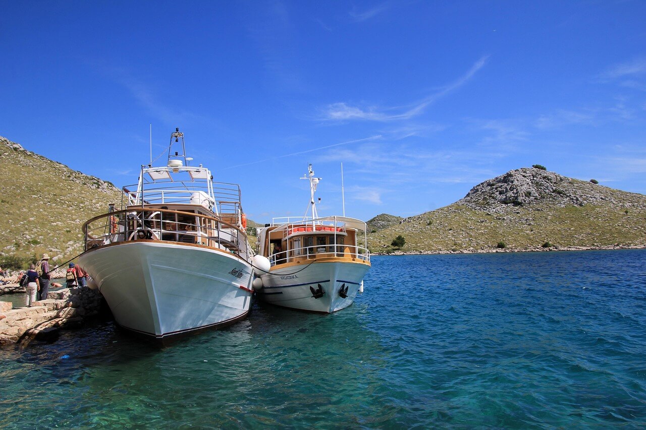 Blick auf die wunderbare Natur im Nationalpark Kornati in Dalmatien in Kroatien 