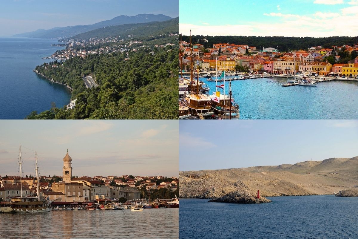 Eindrücke von der Kvarner Bucht in Kroatien von der Opatija Riviera, Insel Losinj, der Insel Krk und der Insel Pag
