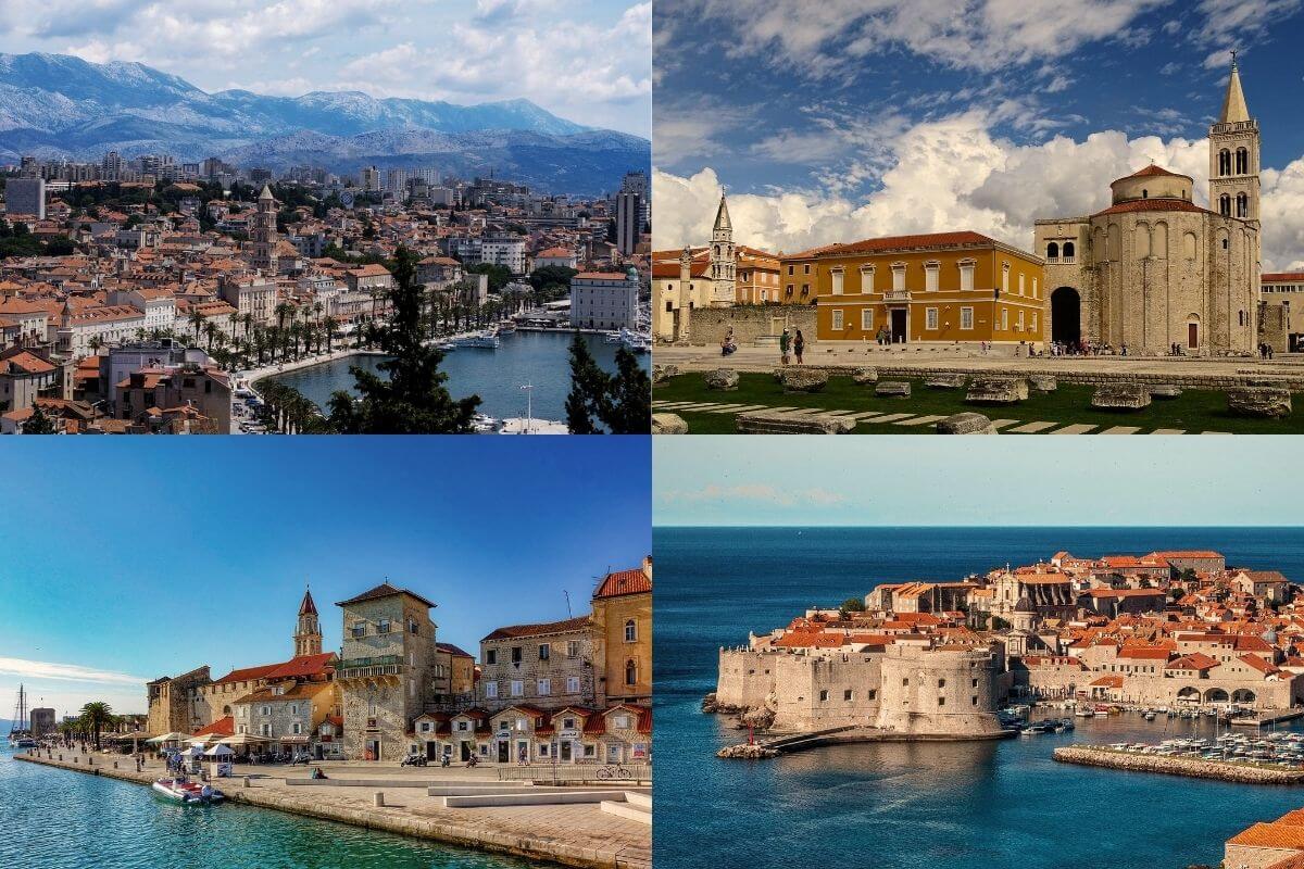 Übersicht von den Highlights von Dalmatien in Kroatien mit Split, Zadar, Trogir und Dubrovnik